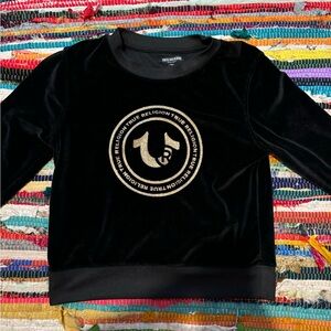 great condition. AUTHENTIC TRUE RELIGION VELOUR SWEATSHIRT